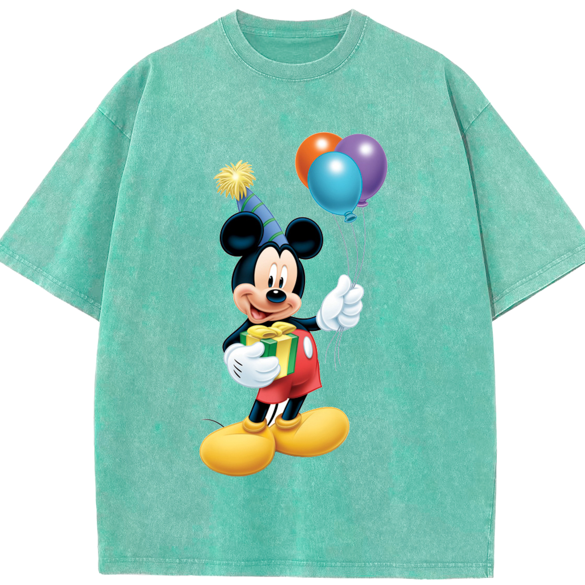（画像用） ミッキーマウス Mickey Mouse 綿100% ヴィンテージ風 半袖Tシャツ（フロントプリント）